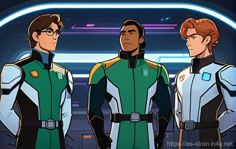 슈퍼트론의 주요 스핀오프와 미디어 믹스 - **Voltron: Legendary Defender in Dynamic Battle**
    An action-packed image in the modern anime-inf...